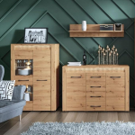 Lomadox LED-valgustusega s&ouml;&ouml;gitoa komplekt Artisan tammepuust Nb B x K x S u. 250 x 170 x 40 cm