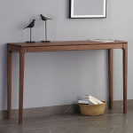Mid-Century Modern diivanilaud 4 jalad puidust ristk&uuml;likukujuline ladustamise p&auml;hklipuu konsool laud P&otilde;hja-Ameerika Hiina puidust veranda laud pikk triibud puhul vastu T, pruun-58