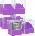 Minahao Card Deck Boxes 6 komplekti MTG Commander Deck v&otilde;i 600 TCG kaardid. - L&auml;bipaistev kaas, kaardi korralduskarp 100+ &uuml;he &uuml;mbriku kaardile (lilla, 6-pakk)