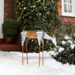 Alpine Corporation Rustic Willow Reindeer Outdoor Metal 20" pikk j&otilde;ulukaunistus