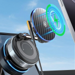 PlusAcc vaakum mobiiltelefoni hoidja auto koos laadimisfunktsiooniga - iminapad 360&deg; p&ouml;&ouml;ratav kokkupandav magnetiline mobiiltelefoni hoidja Magsafe iPhone 16/15/14/13/Samsung S20-S25 jaoks tuuleklaasil/laualauas