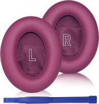 Adhiper asendusk&otilde;rvapadjad Bose QuietComfort (QC) Ultra juhtmeta k&otilde;rvaklappide k&otilde;rvapadjad pehme valkenahaga, suure tihedusega m&uuml;ra summutav vaht (Dark Plum)