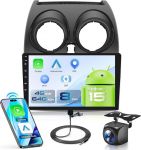 VECHTEL Autoradio 8 Core Q-Snapdrago 4+64G Android 15 Nissan Qashqai J10 2006-2016, 9-tolline HD puuteekraaniga autoraadio traadita Carplay Android auto GPS Wi-Fi DSP Bluetooth FM/RDS tagumine vaade
