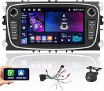 [4G + 64G] Hikity Android 13 Autoraido Ford Focus C-Max Mondeo Galaxy S-Max Wireless Carplay Android auto 7-tolline raadio navigatsioon 32EQ FM / RDS GPS WiFi Bluetooth 1280 x 720 Pixel MIC tagumine vaade
