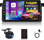 [2+64G] Android 13 autoraadio BMW E46 seeria 3 1999-2005 juhtmeta Carplay & Android Car - 9-tolline puuteekraaniga autoraadio koos WiFi GPS peeglilink DSP FM / RDS raadio SWC + AHD tagantvaate kaameraga