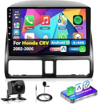 Carplay autoraadio Honda CRV 2002-2006 Con GPS, 4GB + 64GB Bluetooth autostereo puuteekraaniga traadita Android auto EQ WiFi SWC FM/RDS raadio USB peeglilink Canbus + AHD tagumine kaamera
