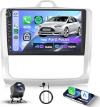 Hodozzy Autoradio 4GB+64GB f&uuml;r Ford Focus 2004-2011 Android 9 Zoll InCell Touchscreen Navi mit Carplay Wireless Android Auto, Radio 2 Din Bluetooth DSP WiFi Radio FM RDS Farbe-Taste Tagfahrkamera