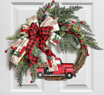 40 cm uksep&auml;rg j&otilde;ulud, punane veoauto j&otilde;ulup&auml;rg, kunstlik j&otilde;ulukaunistus, talumajapidamise seina p&auml;rg karmiinse akna j&otilde;uludeks