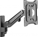 RICOO TV seinakinnitus Gaasivedruga p&ouml;&ouml;rlev k&auml;si 23-43-tollise teleri seinakinnitus S4322 Reguleeritava k&otilde;rgusega p&ouml;&ouml;rlev kallutatav lame k&otilde;ver telerivarras kuni 23 kg & VESA 100 & 200