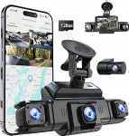 4-kanaliline Dash Cam auto 360 kraadi esi- ja tagakaamera, vasakule ja paremale, autode sisekaamera, GPS ja 5G Band WiFi, &ouml;ine n&auml;gemine, WDR, 24-tunnine parkimisrežiim, 128GB kaart kaasas