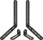 ELIVED Soundbar Hoidik enamikule kuni 6,8 kg kaaluvatele Soundbar telerihoidikutele, t&ouml;&ouml;riistavabalt reguleeritav, eemaldatavad pikendusvarsid ja L-klambrid, EV5010