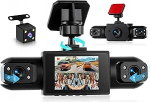Rimoody 4-kanaliline Dash Cam auto 360 kraadi 4 kaameraga FHD 1080P ees ja taga vasakule paremale, 2-tolline 1080P Dash Camera autokaamera IR &ouml;ise n&auml;gemise / Loop video / 24H parkimisseade / parkimisabi