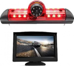 HD tagumine kaamera Citroen Jumper III/Fiat Ducato X250/Citroen Relay Peugeot Boxer III, 3. piduritule tagurduskaamera komplekt 5" LCD monitoriga veekindel &ouml;ise n&auml;gemise tagumise vaatega kaamera