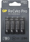 GP ReCyko Pro aku AA 2000 mAh NiMH | 4 AA aku 1,2 V, eellaetud Ready2use | optimaalse j&otilde;udluse saavutamiseks energiamahukates seadmetes, plastivaba pakend.
