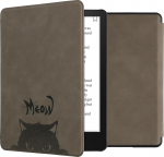 kwmobile Klapph&uuml;lle kompatibel mit Amazon Kindle Paperwhite 11. Generation 2021 H&uuml;lle - Flipcase f&uuml;r Kindle Paperwhite H&uuml;lle aus Kunstleder - Katze Meow