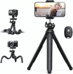 Lamicall Mobile Phone Tripod, Mini Tripod Holder - Flexible Mobile Phone Holder Tripod for Smartphone and Camera, 360&deg; Pocket Tripod with Wireless Remote Control, Mobile Phone Tripod for iPhone 16/15