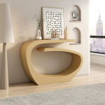 Modern Console Table, Console Coffee Bar Cabinet, Modern Console Table with Geometric Base, Narrow Farmhouse Sofa Tables for Living Rooms, Hallways, Foyer (Color : Gold)