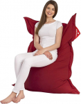 QSack Indy Children's Bean Bag Including Bean Bag Lining and German Quality Filling EPS HBCD Free Indoor Bean Bag 100 x 140 cm (Red)