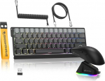 MAMBASNAKE x Attack Shark X60HE Rapid Trigger Wireless Keyboard & X11 Gaming Mouse 8K spiraalkaabliga, QWERTY RGB klaviatuur 0,01 mm RT magnetl&uuml;litiga, 22K DPI PixArt PAW3311 sensoriga hiir - Hall