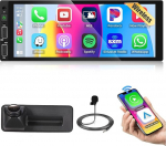 Android autoraadio Audi A1 8X 8X1 8XK 8XF 2010-2018 traadita Carplay & Android Car, 6,9-tolline puuteekraaniga auto stereokuvariga m&auml;ngija raadio koos tahavaate kaamera/GPS/WiFi/Bluetooth/SWC/FM RDS-ga