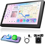 8 Core 4+64G DAB+ autoraadio traadita Carplay/Android autoga, Motorsi 9-tolline 2 Din Android puuteekraaniga autoraadio GPS/Bluetooth 5.0/SWC/FM/EQ/RDS/WiFi/USB/AI DSP + tahavaate kaameraga.