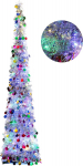 Orgrimmar kunstlik j&otilde;ulupuu, Pop Up j&otilde;ulupuud, kunstlikud j&otilde;ulupuud, Tinsel, Coastal Pencil Tree for Holiday Home Party Decoration (Multi-Colour)