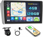 Hikity Android 15 4+128G autoraadio Toyota Avensis 2002-2008 9-tollise Incell puuteekraaniga, autoraadio 2DIN traadita Carplay Android autoga, FM/RDS raadio BT GPS WiFi tagurduskaamera + mikrofoniga