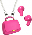 Juhtmevabad Bluetooth-k&otilde;rvaklapid - Stiilsed k&otilde;rvaklapid koos mini k&auml;ekoti laadimiskohvriga, riputamiseks nagu k&auml;ekott, 22 tundi m&auml;nguaega, kingitusidee naistele ja teismelistele