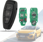 3 nupu kaugjuhtimispuldi 433MHz kaugjuhtimispuldi autov&otilde;tme kest koos 4D63 kiibiga Fo-RD Fiesta Focus Kuga Grand S-Max C-Max Mondeo Galaxy Monde 2007-2015 jaoks