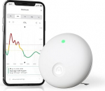 Airthings 321 Wave Enhance Compact Indoor Air Quality Monitor (CO2, VOC, Humidity, Temperature, Pressure and Ambient Noise and Light Sensors) for Bedroom and Study
