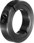 sourcing map Shaft Sleeve 1 1/10.2 cm Bore Single Split Carbon Steel Clamping Collar Shaft Cuffs with Adjustment Screw Black