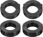 sourcing map 4 x doppelt geteilte Schaftmanschette f&uuml;r 1-1/16-Zoll-Schaft, zweiteiliger Klemmkragen, 4,8 cm Au&szlig;endurchmesser, 1,27 cm Breite, Schwarzoxid-Stahlschlossklemme, Stellschrauben-Stil