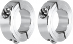 hankimise kaart 2 Pack 28mm Bore Double Split 304 roostevabast terasest Clamp Shaft Collars for Industrial Automation Conveyor Systems