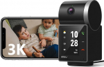 Imou 3K Two-Way Video Surveillance Camera Indoor with AI Human/Animal Detection, 360&deg; WiFi Camera Surveillance Indoor Display with Time/Date/Weather/Voice Note, Auto Tracking, Night Vision, Private