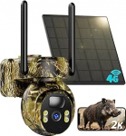 SEHMUA 4G LTE looduskaamera SIM-kaardiga, p&auml;ikesekaamera looduskaamera mobiiltelefoni edastamise rakendusega, 2K v&auml;livaatluskaamera, PTZ 360, PIR-tuvastus, 2-suunaline heli, IP66 veekindel