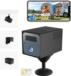UCOCARE 4MP mini valvekaamera SIM-kaardiga, 4G LTE valvekaamera ilma WLAN-&uuml;henduseta, aku 5200 mAh, mini 4G kaamera juhtmevaba, 160&deg; vaatenurk, 4MP &ouml;&ouml;n&auml;gemine, AI liikumistuvastus