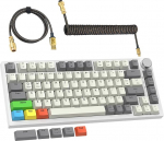 LexonElec x Attack Shark K85 Magnetic Switch mehaaniline klaviatuur, Rapid Trigger, Cloud Driver, Lightsync RGB taustavalgustus, QWERTY tihend 75% m&auml;nguklaviatuur koos nupu ja spiraalse USB C kaabliga Win/Mac jaoks Hall