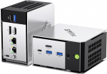 GMKtec Mini PC, M8 lauaarvuti AMD Ryzen 5 PRO 6650H (6C/12T 4.50GHz), Dual 2.5GbE LAN, 16GB LPDDR5 RAM + 1TB PCIe SSD, Oculink, USB4, HDMI, USB-C