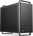 NEWWAY - NC1 Kaasaskantav Mini Tower PC korpus - &uuml;hildub Mini-ITX, ITX, Micro-ATX - Type C USB - 1 x ventilaator, sh 9MM 3 PIN Molex - metallv&otilde;rguga sein (must)