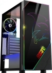 EMPIRE GAMING arvutikapp Spartan ARGB Medium Tower ATX - LED taustavalgustusega fassaad koos turvaklaasist k&uuml;ljeuksega - 1 LED RGB adresseeritav ventilaator 120mm