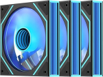 Jungle Leopard Prism4Ultra RGB PC ventilaator 120 mm 1/3 Pack Case Fan [Infinite Mirror] [HDB] 58.36CFM/1850RPM/26LEDs 5V3PIN ARGB ja 12V4PIN PWM ventilaator (must, 120 mm Reverse-3PCS)