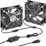 Wathai 92 mm USB ventilaator 2 in 1 3-tasemelise reguleerimise ja kahefunktsioonilise h&uuml;draulilise laagriga vaikseks t&ouml;&ouml;ks Metallist v&otilde;re sobib PC/Laptop/PS4/Router/k&otilde;vaketta korpusele