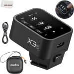 Godox X3F X3 F X3-F p&auml;&auml;stik, Godox v&auml;lklambi p&auml;&auml;stik, puutetundlik TTL juhtmeta v&auml;lklambi p&auml;&auml;stik, TCM muundamisega, sisseehitatud 3,7 V 850 mAh Li-Ion aku, umbes 7 p&auml;eva ooterežiim Fuji kaameratele.