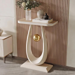 Marmorist konsoollaud, sissep&auml;&auml;suala dekoratiivne laud, konsoolne diivanilaud, esikusse, esikusse, elutuppa (Wit, 50 cm / 19.6 tolli)