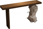 Konsoollaud Im Chinesischen Antikstil, Konsolentisch Flur mit Beinen aus Massivholz und Fiberglas (100cm/39.4in)