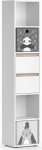 Vicco Robert laste riiul, valge, 36,2 x 171 cm, kokkupandavate kastidega, hall, sobib m&auml;nguasjade ja raamatute hoidmiseks
