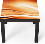 DEQORI klaasist laud | Must v&auml;ike 55 x 55 cm | V&auml;rvide voolav m&auml;ng | Ebatavaline klaasist k&uuml;ljelaud | K&otilde;rgl&auml;ikega kohvilaud elutuppa | Moodne disainiga diivanilaud