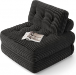Xbro 2-in-1 kokkupandav diivan magamisfunktsiooniga, kompaktne diivanvoodi v&auml;ikestesse ruumidesse, teisaldatav k&uuml;lalisvoodiks 170 x 85 cm, kokkupanduna 85 x 85 cm, tumehall