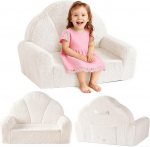 ROBUD laste diivan t&uuml;drukutele, mugav laste tugitool, m&auml;ngutoa diivan lugemiseks ja m&auml;ngimiseks, eemaldatav kate, valge