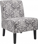 Linon Gray Damask Accent Chair Coco Chair, t&auml;ispuit, m&auml;nd, lehtpuu, hall, 22,5" W x 30" D x 33" H